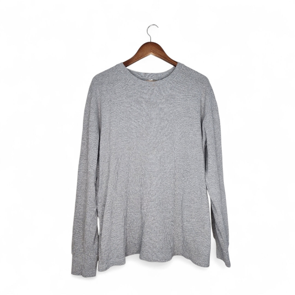 Cottonbell Waffle Knit Shirt in Heather Gray